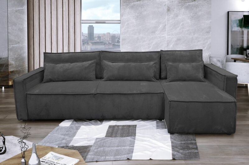 canape d angle convertible velours cotele