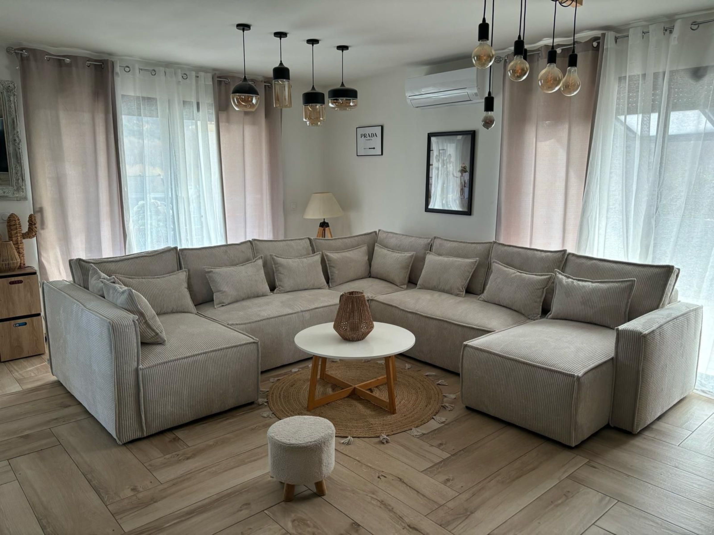 canape eva panoramique velours cotele gris avis clients sofastyle75