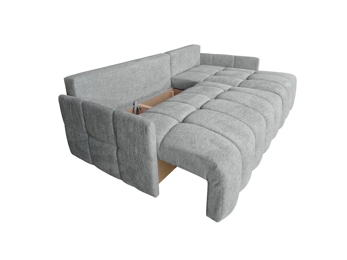 canape convertible angle reversible gris avec coffre