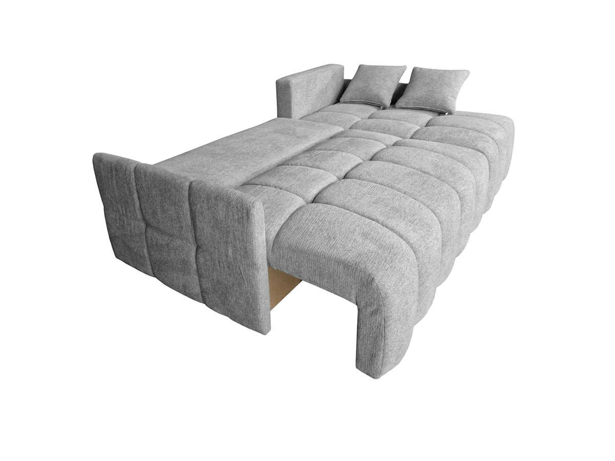 canape convertible angle reversible gris en lit
